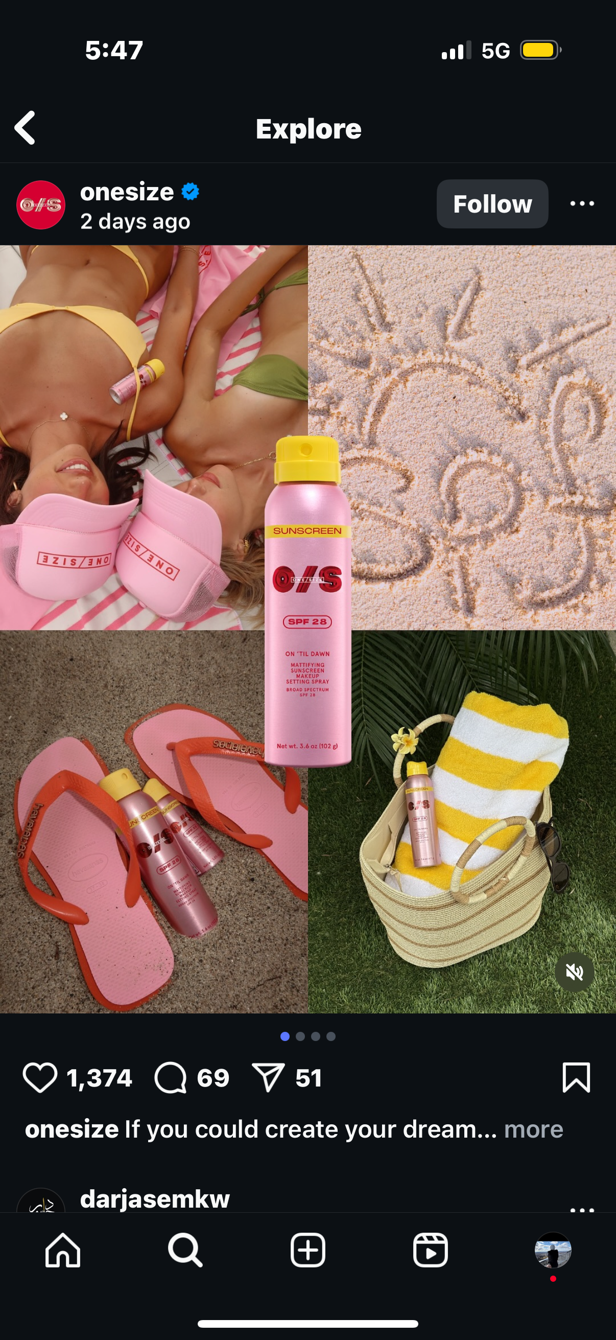 One size setting spray with spf50