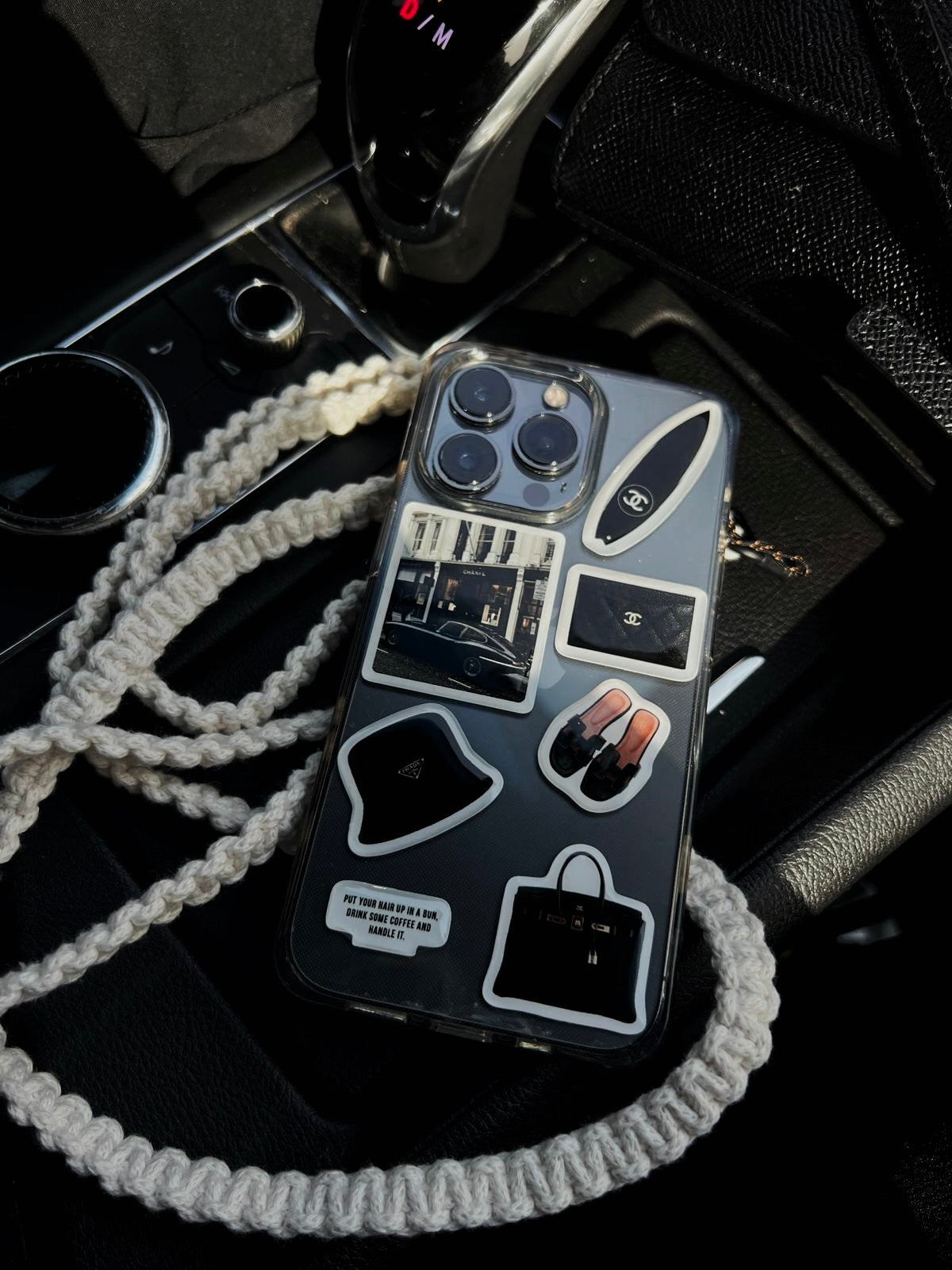 Clear phone case with 3D stickers ๐ซฐ๐ผ๐ธ