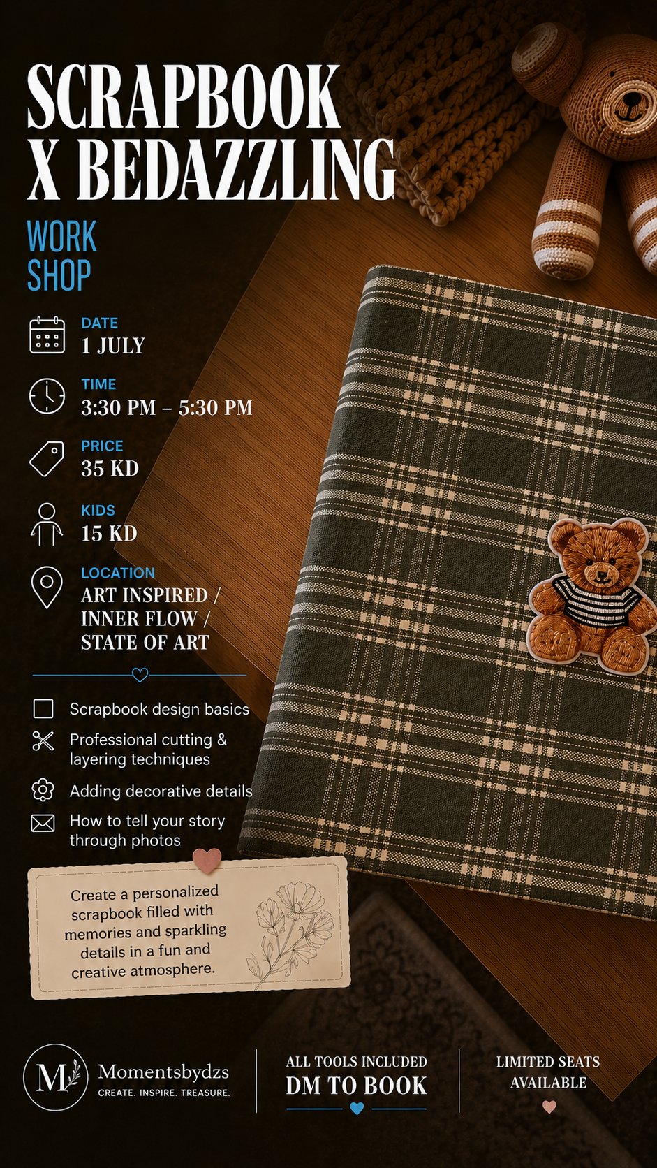 SCRAPBOOK
X BEDAZZUNG workshop
