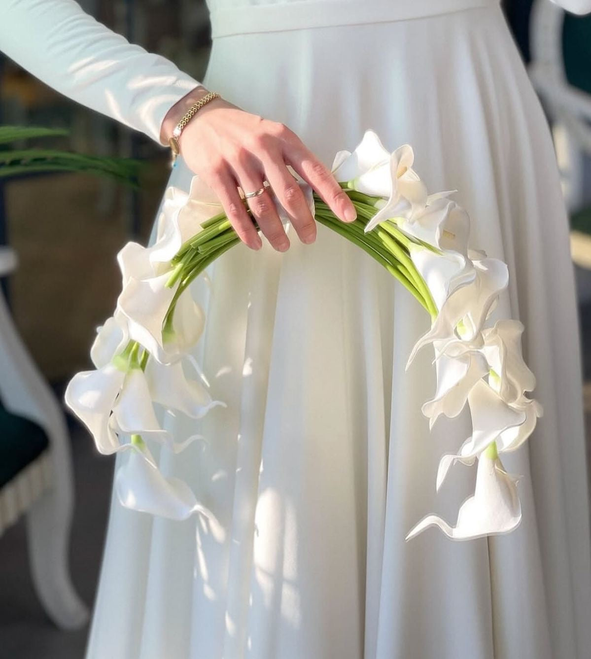 Calla rounded bride bouquet