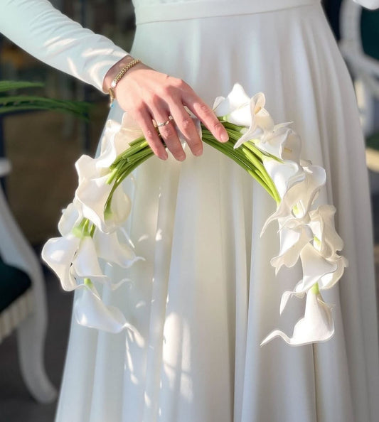 Calla rounded bride bouquet