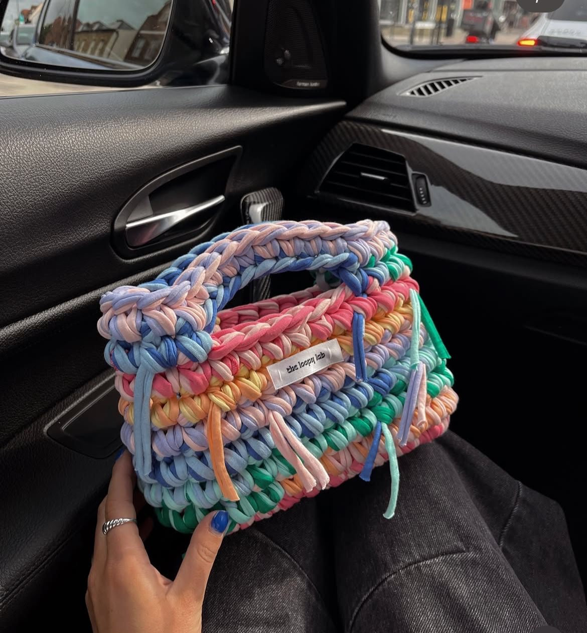 Crochet colored bag