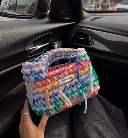 Crochet colored bag