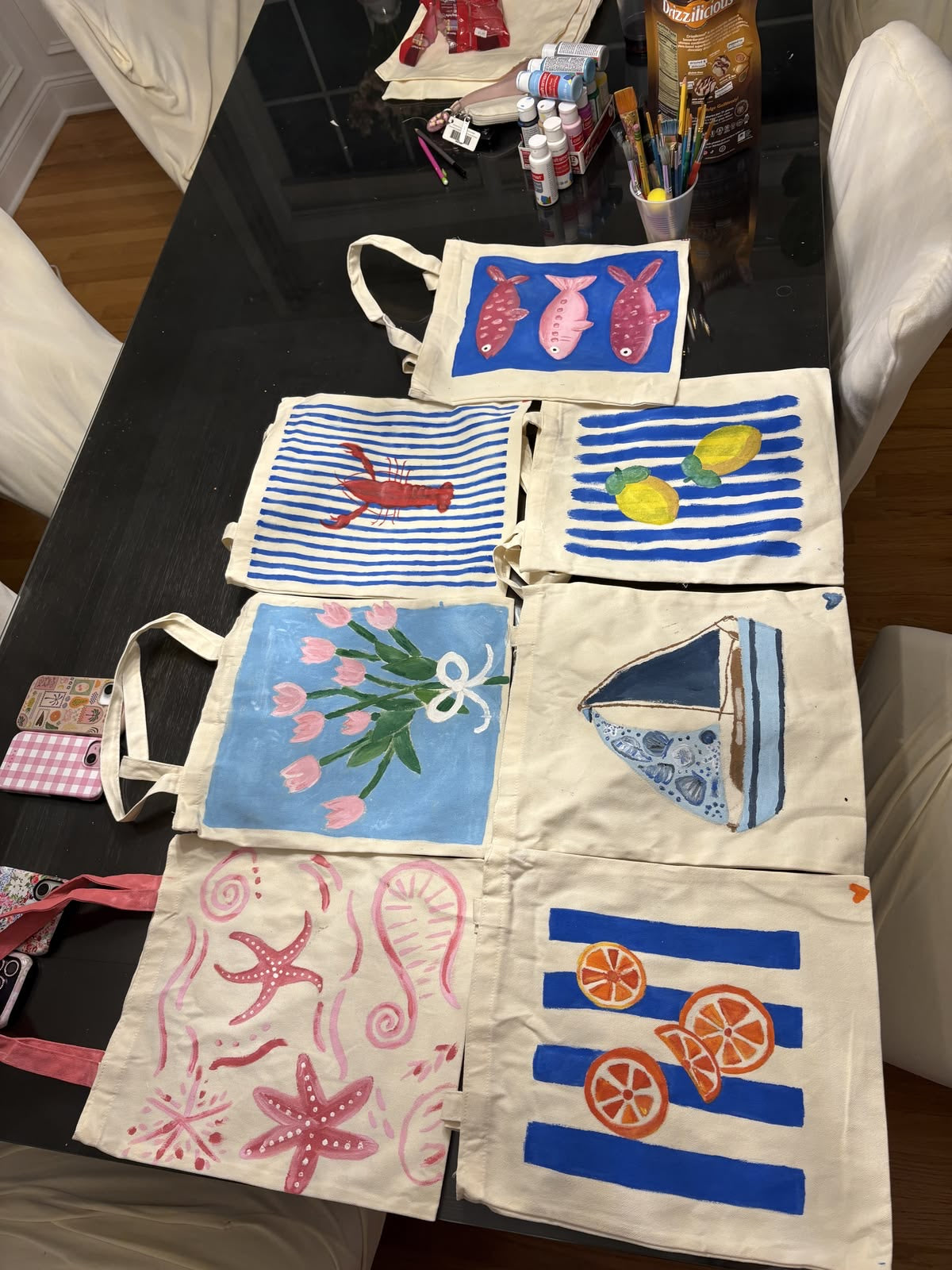Tote bag painting