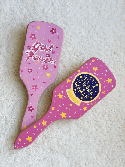 Hair brush painting