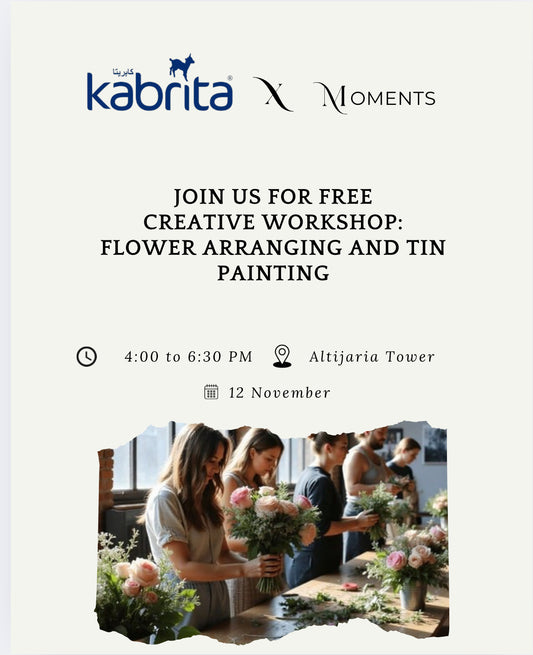 CREATIVE WORKSHOP:
FLOWER ARRANGING AND TIN
PAINTING(Free workshop)