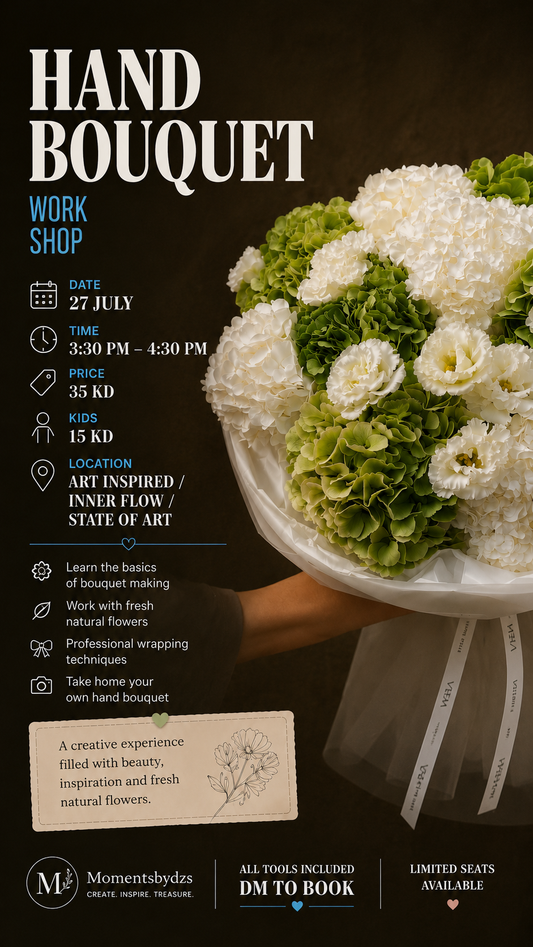 Hand bouquet arrangements workshop