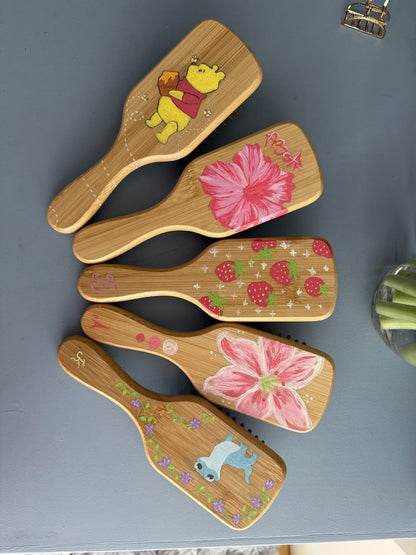 Hair brush painting