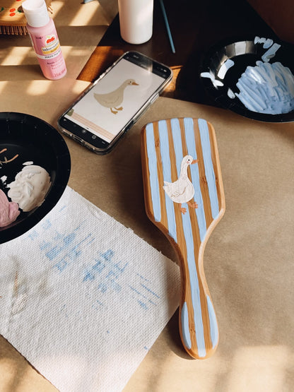 Hair brush painting